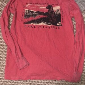 Comfort Colors Red Lake Chatuge Long Sleeve Tee